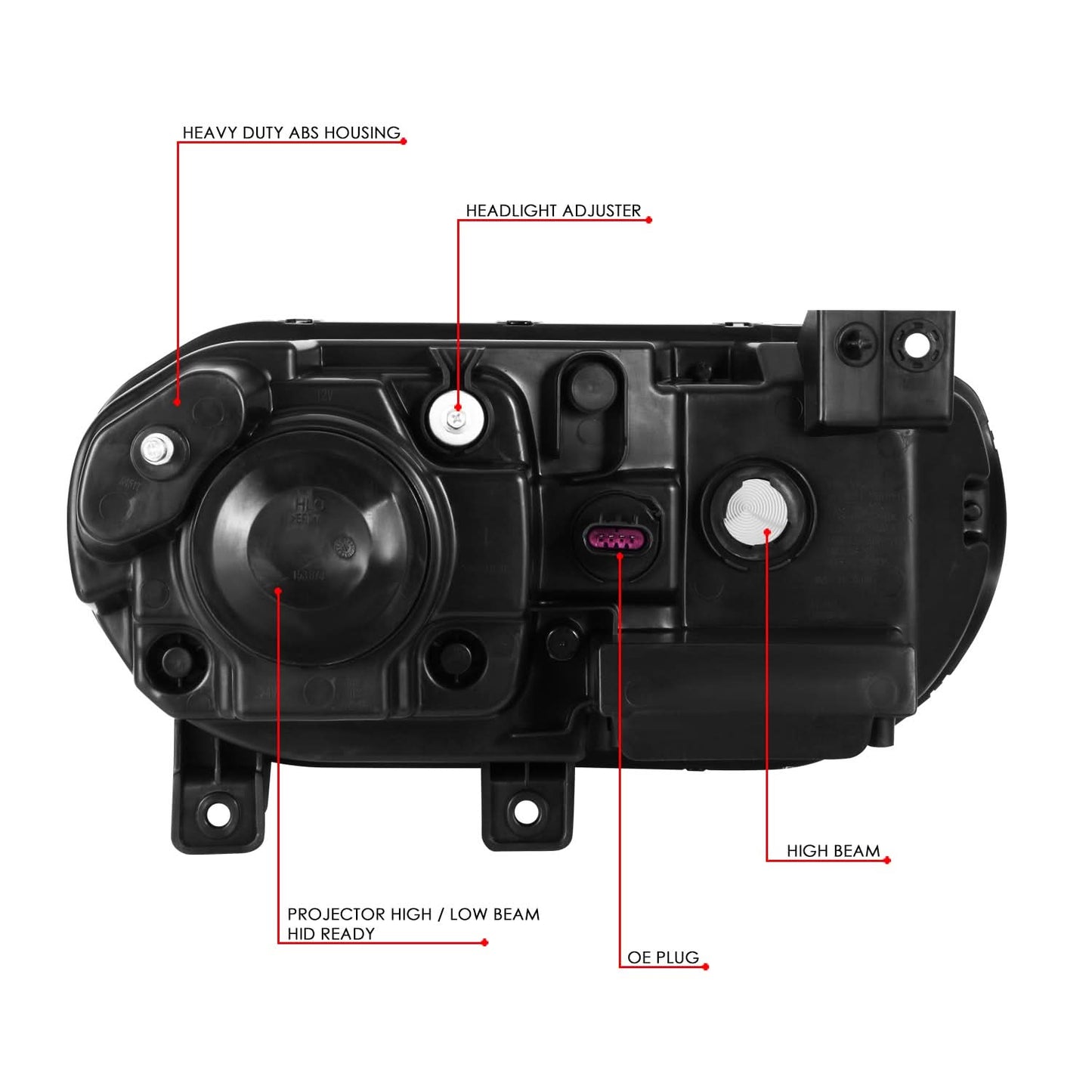 2008-2014 Dodge Challenger OE Style HID Headlights
