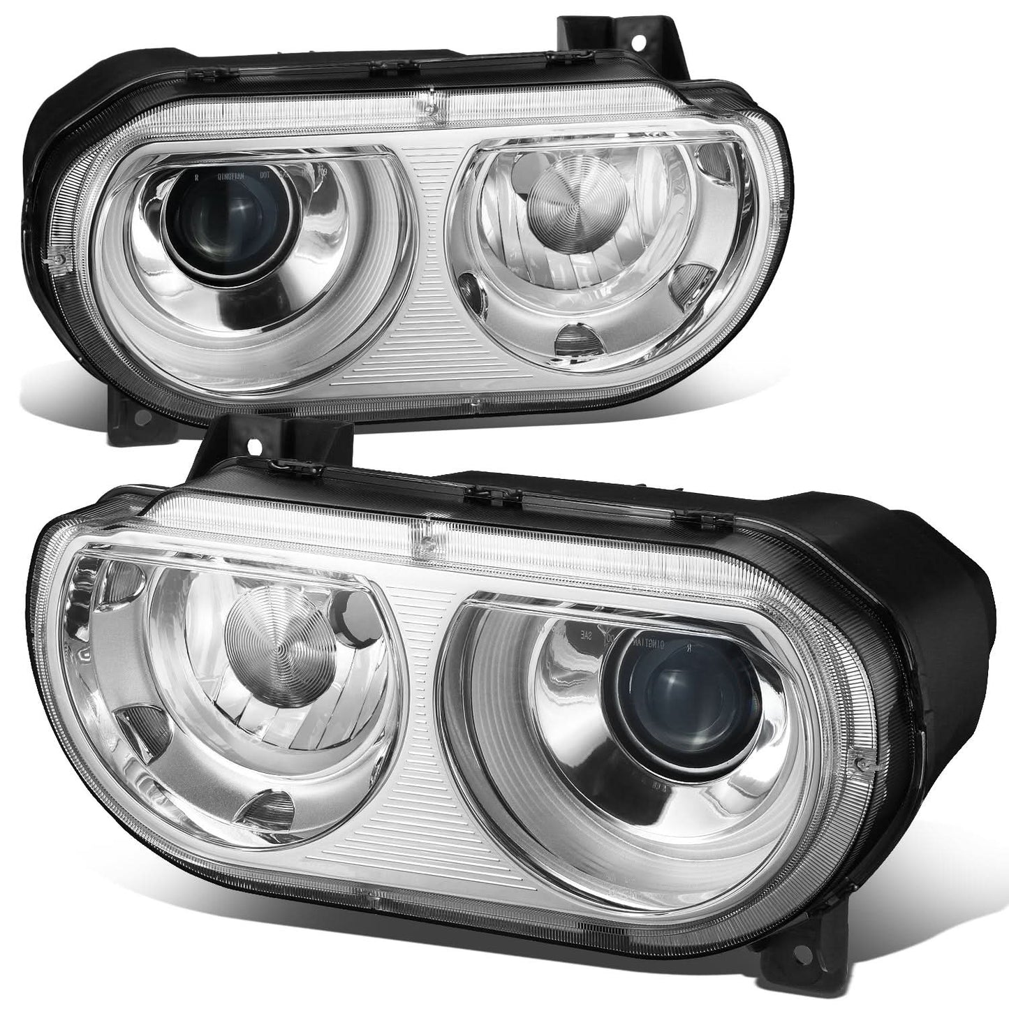 2008-2014 Dodge Challenger OE Style HID Headlights - Chrome
