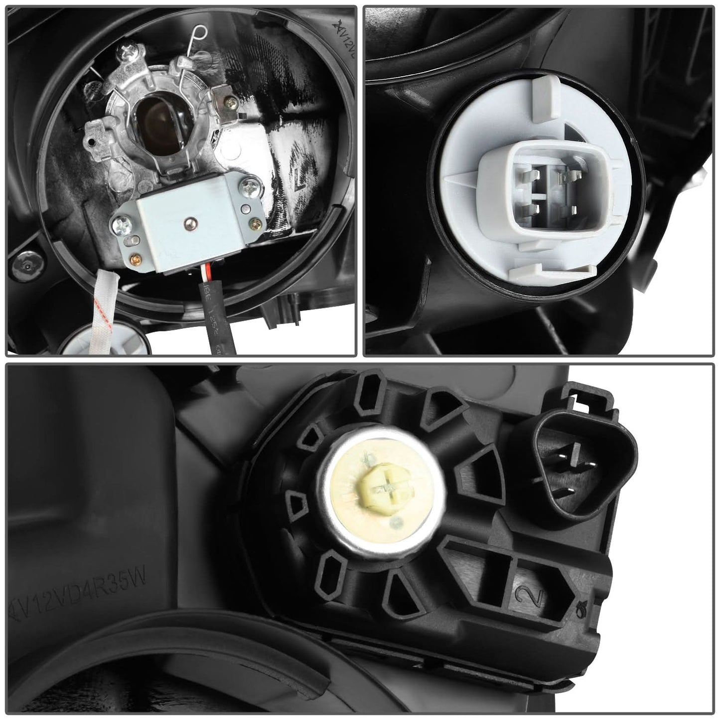 06-09 Toyota Prius HID Headlights - Black Housing w/ Amber Corner