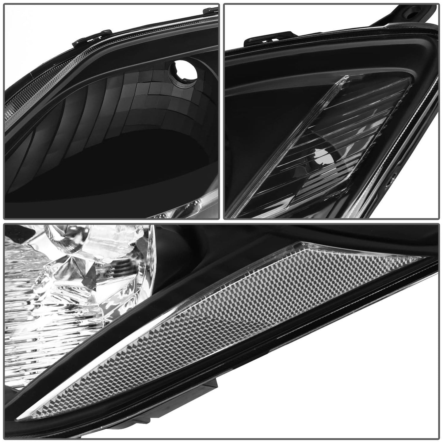 2006-2009 Toyota Prius HID Xenon Headlights Black Housing Clear Corner