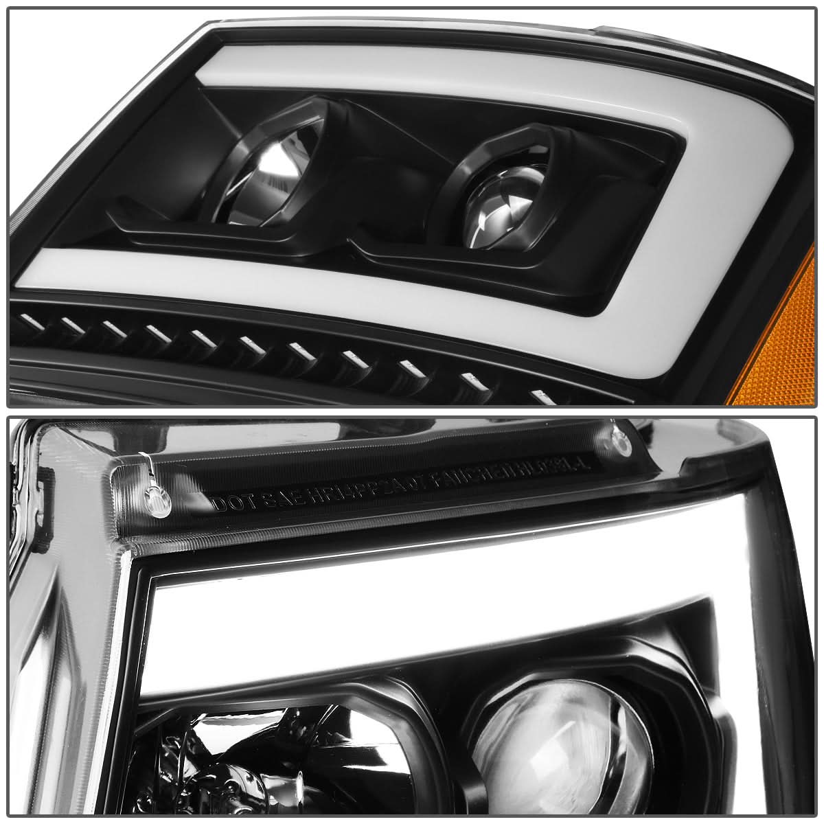 07-14 Chevrolet Avalanche Tahoe Suburban LED DRL C-Bar Headlights