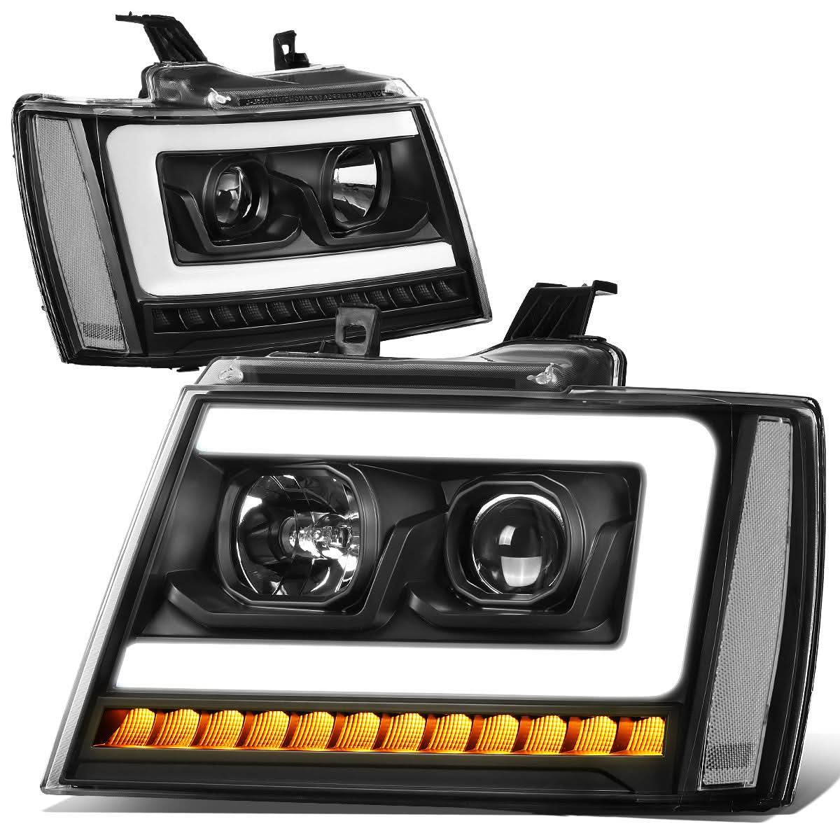 07-14 Chevrolet Avalanche Suburban Tahoe LED DRL C-Bar Headlights