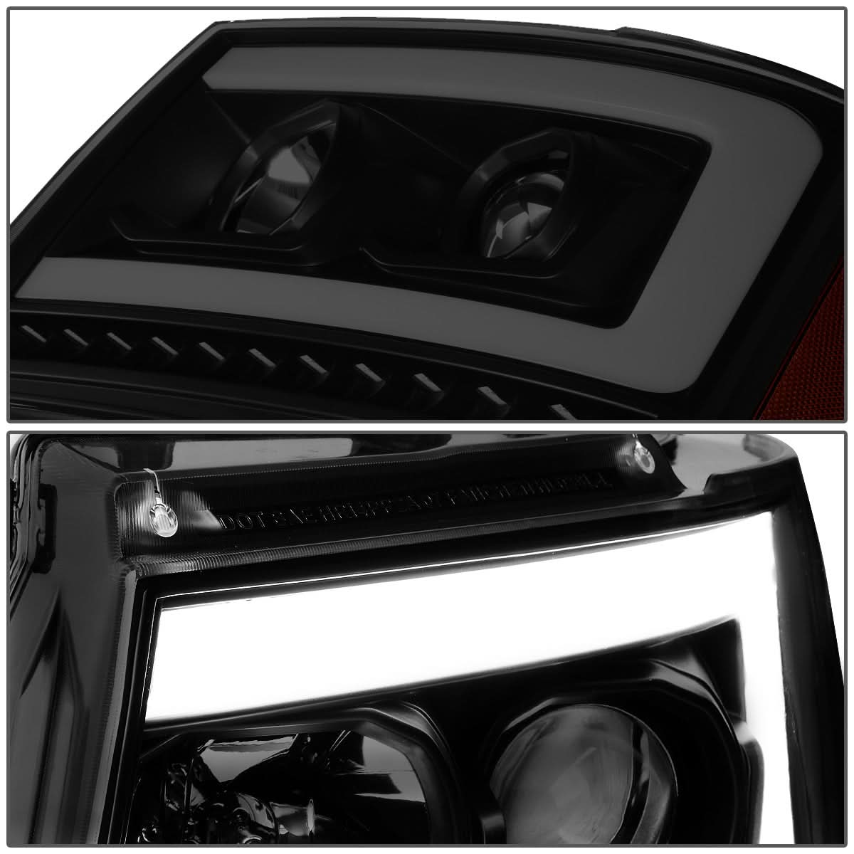 07-14 Chevy Avalanche Tahoe Suburban LED DRL C-Bar Headlights