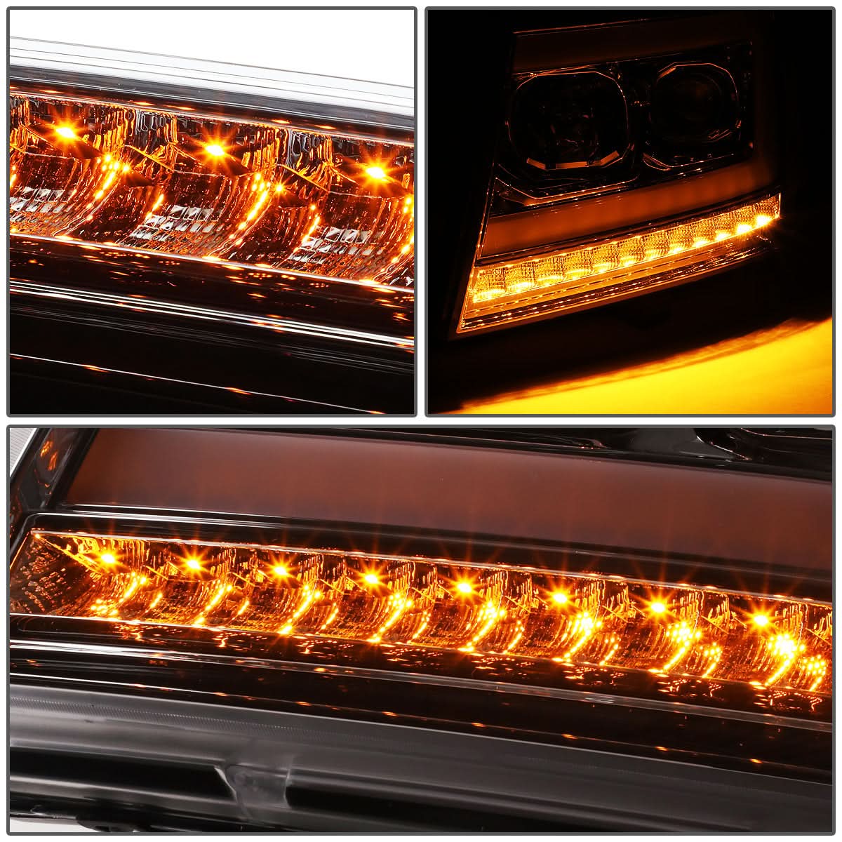 07-14 Chevrolet Avalanche Tahoe Suburban LED DRL C-Bar Headlights
