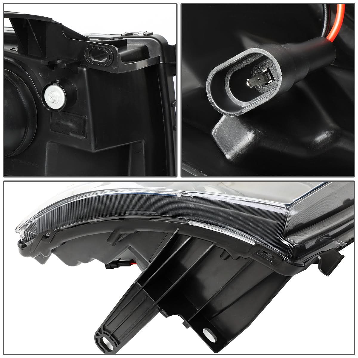 07-13 Chevrolet Silverado LED DRL Headlights - Black Housing