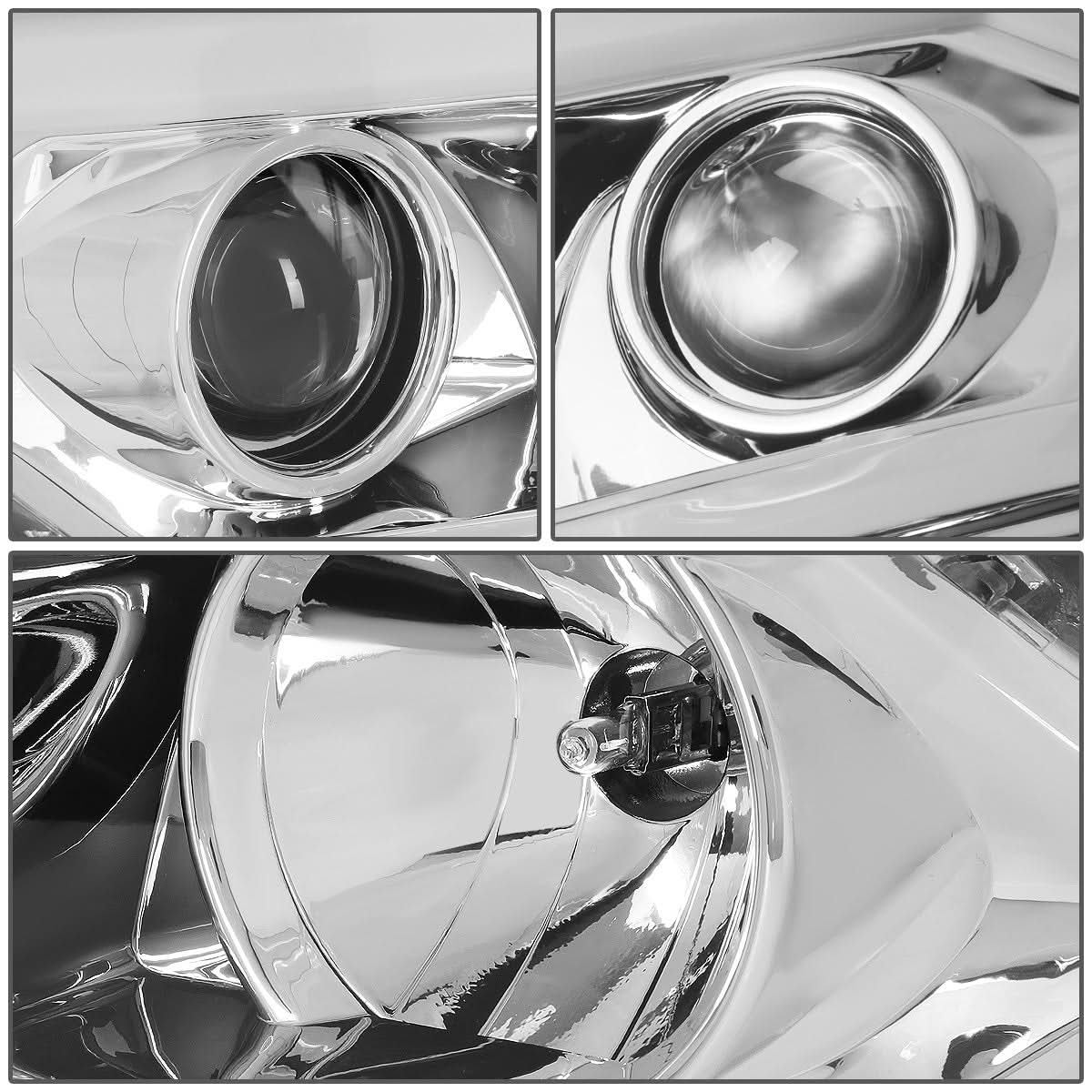 07-17 Chevrolet Silverado LED DRL Dual LED Headlights Chrome Housing