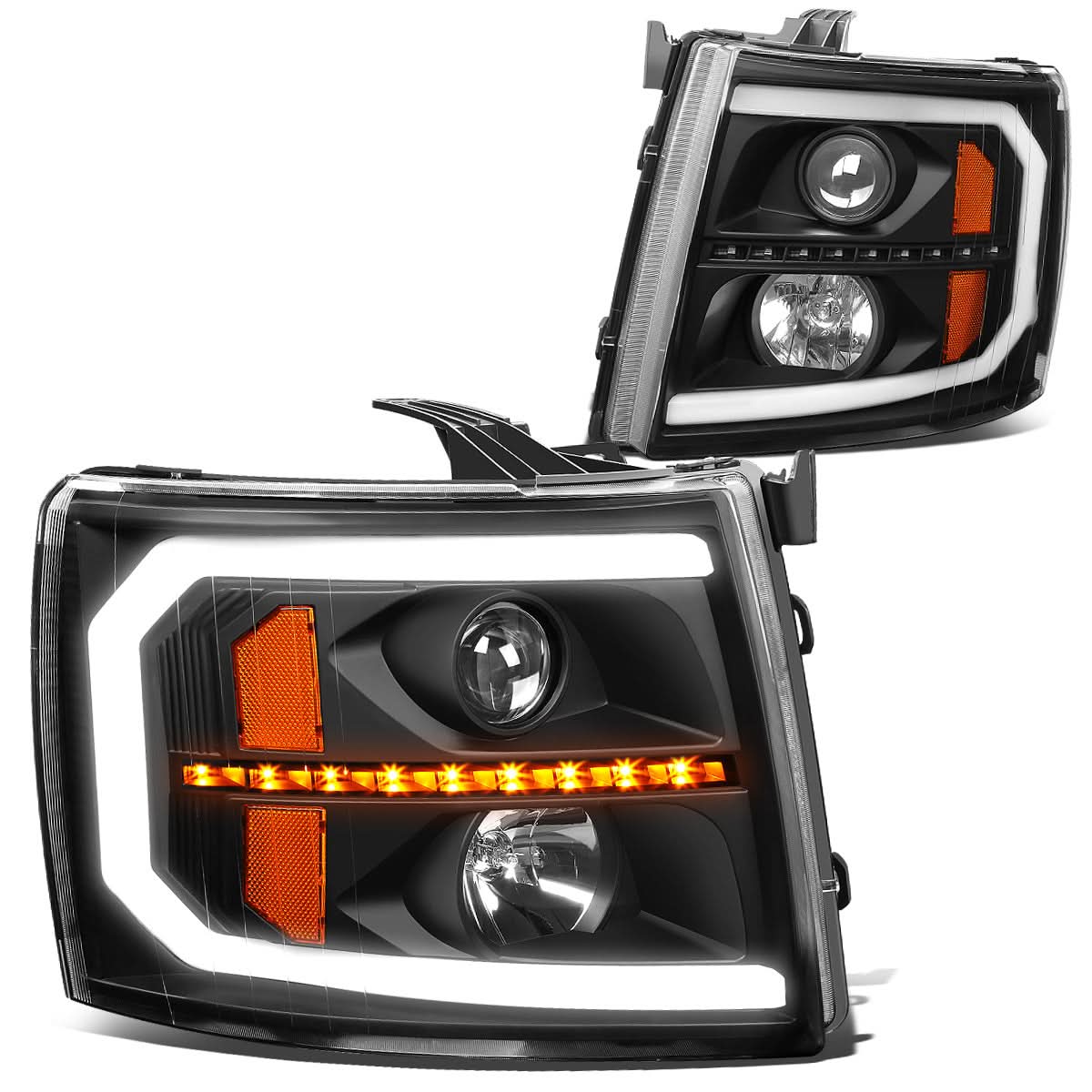 07-14 Chevrolet Silverado LED DRL Sequential Turn Signal Headlights