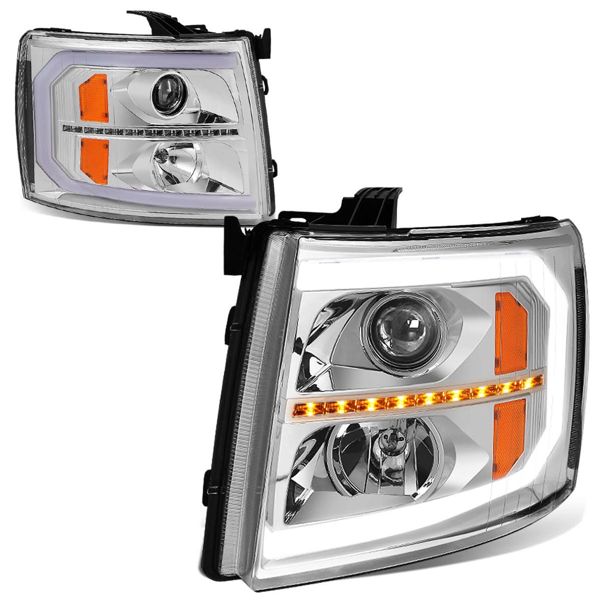 07-14 Chevrolet Silverado LED DRL Sequential Turn Signal Headlights