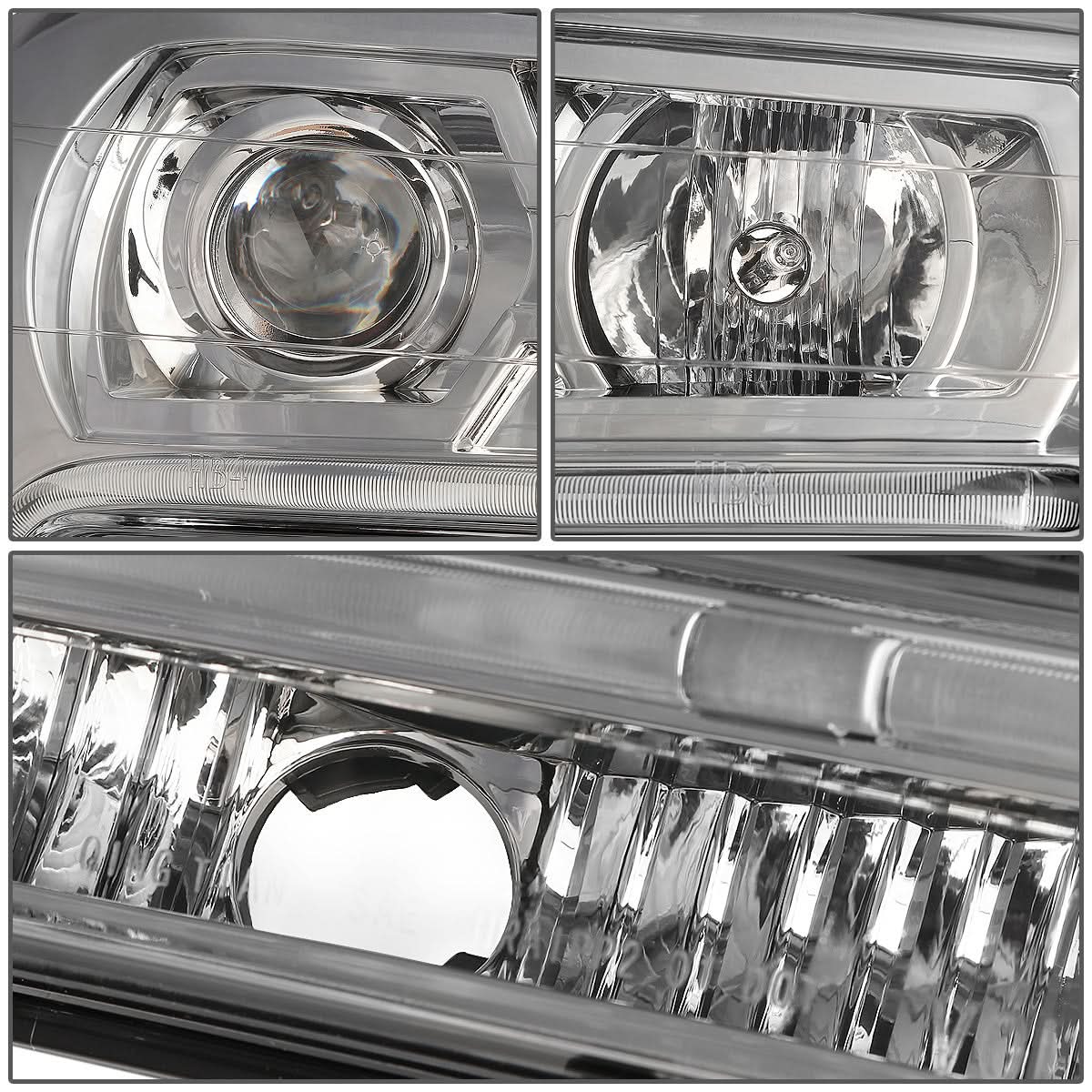 2002-2009 Chevrolet Trailblazer LED DRL Headlights - Chrome Housing