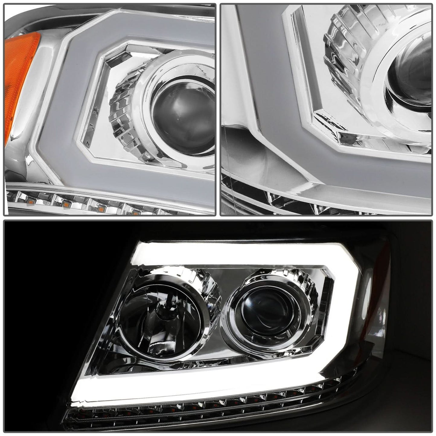 2004-2008 Ford F-150 LED DRL Projector Headlights with Sequential Turn Signal