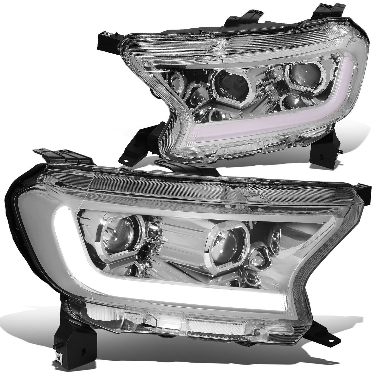 19-21 Ford Ranger Switchback Sequential LED DRL Headlights - Chrome