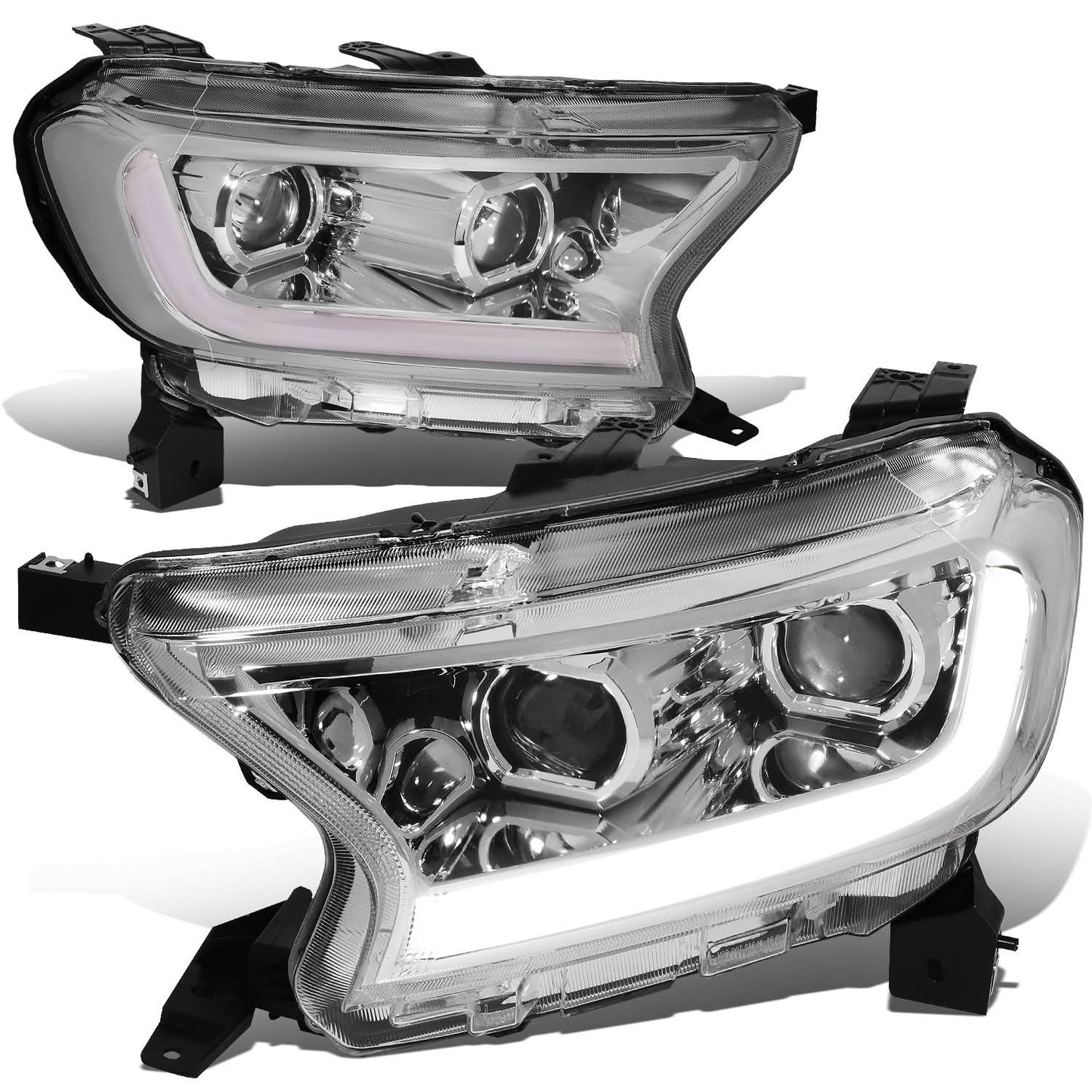 19-21 Ford Ranger Switchback Sequential LED DRL Headlights - Chrome