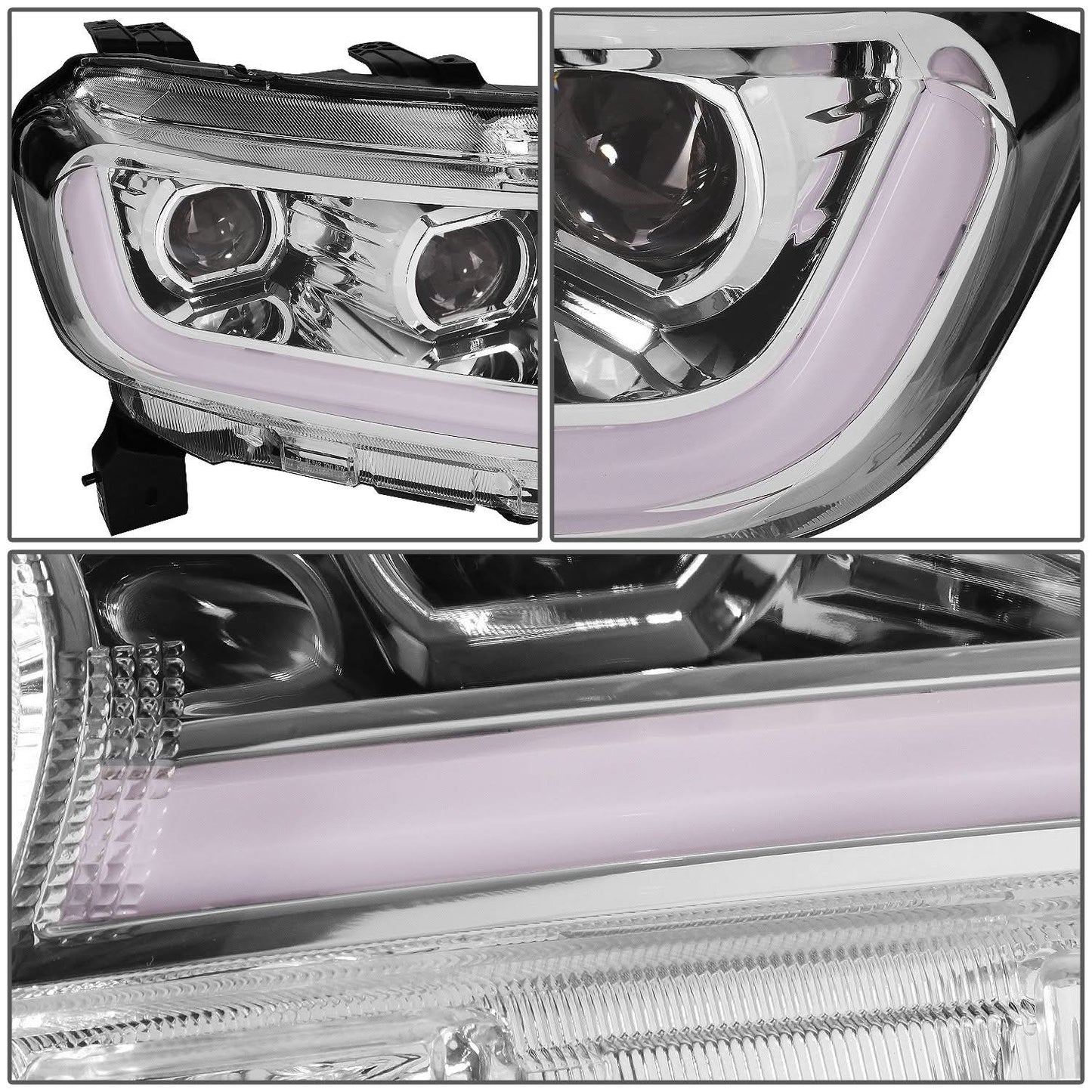 19-21 Ford Ranger Switchback Sequential LED DRL Headlights - Chrome