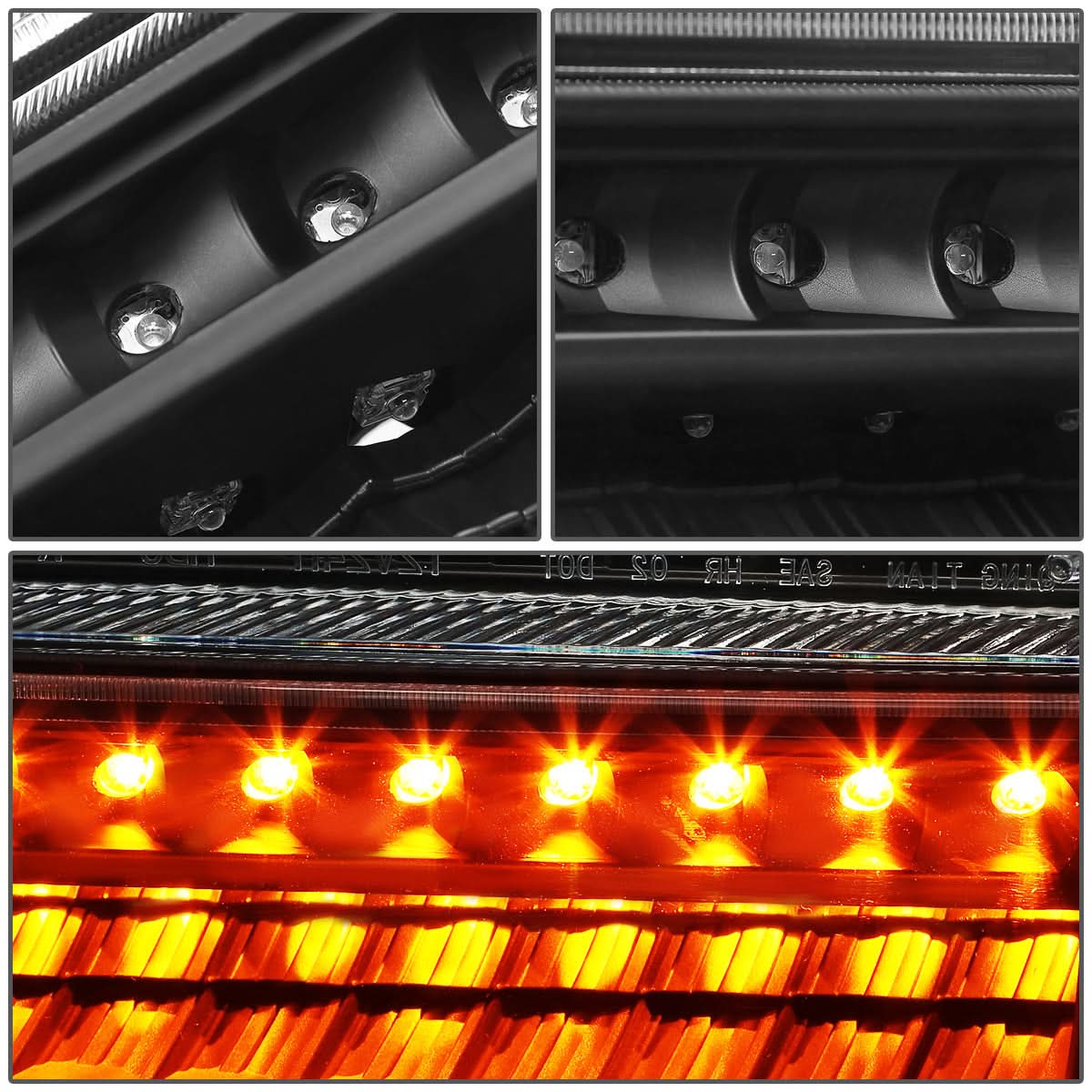 99-04 Ford F-250/F-350 00-04 Excursion LED DRL Headlights Black/Clear