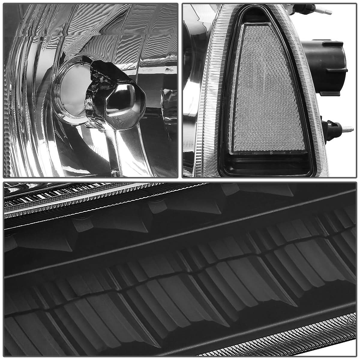 99-04 Ford F-250/F-350 00-04 Excursion LED DRL Headlights Black/Clear