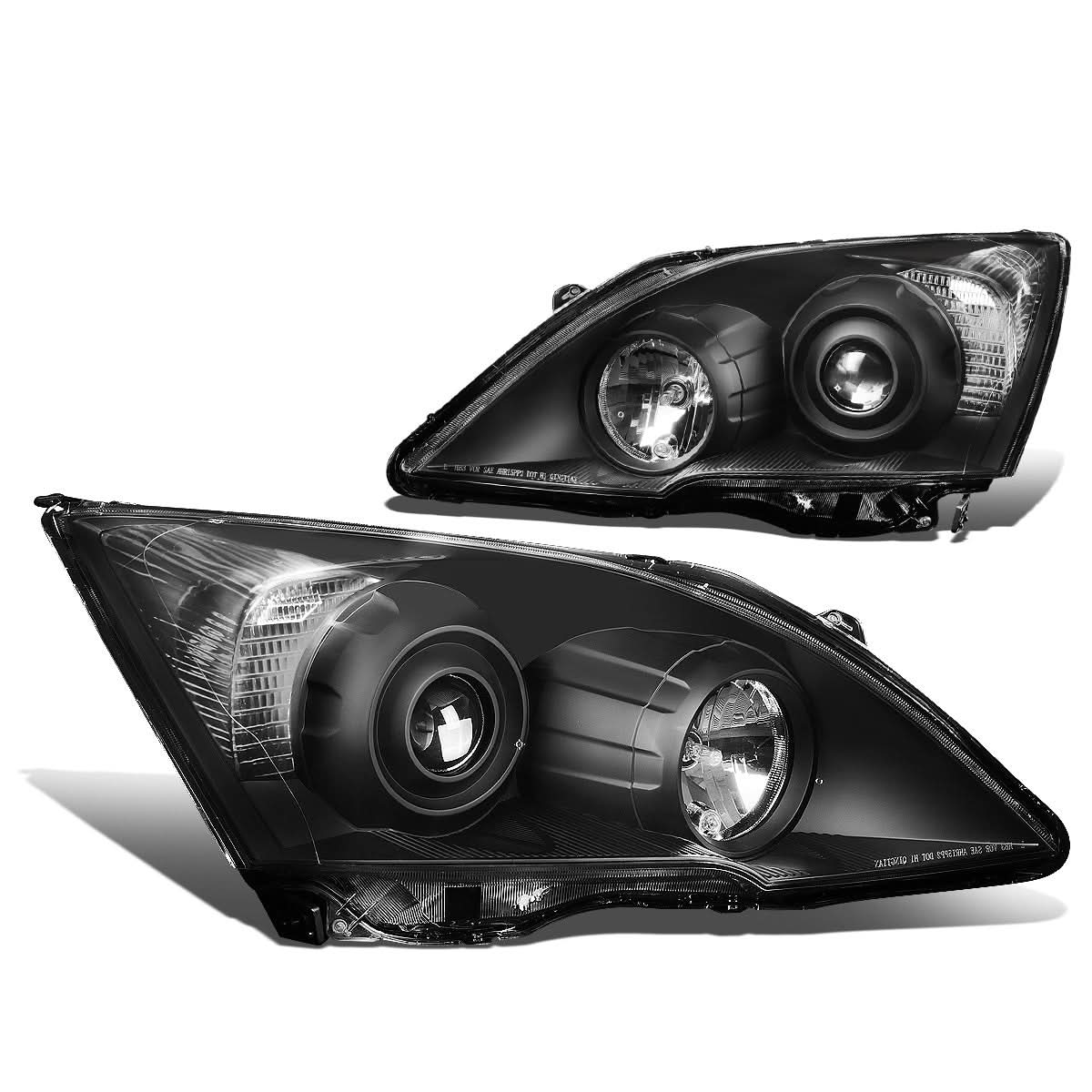 07-11 Honda CR-V Projector Headlights - Black Housing Clear Corner