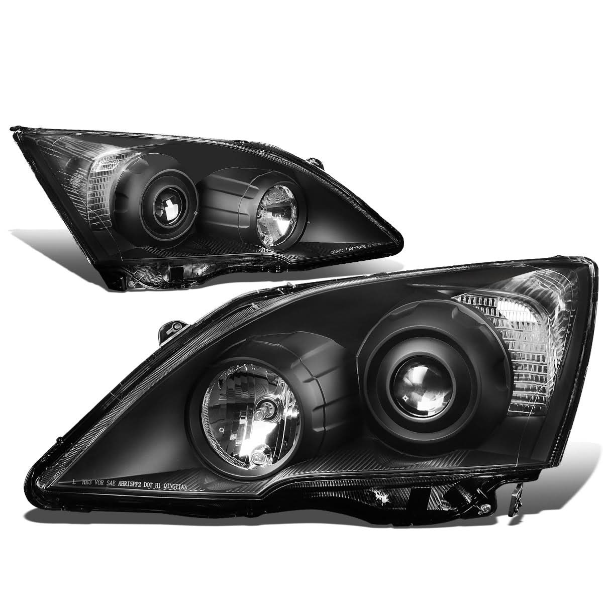 07-11 Honda CR-V Projector Headlights - Black Housing Clear Corner