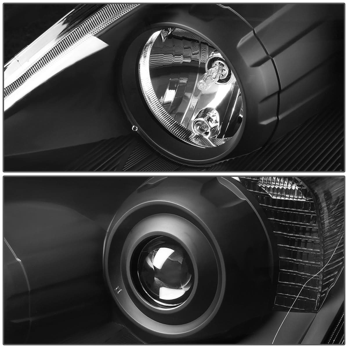 07-11 Honda CR-V Projector Headlights - Black Housing Clear Corner