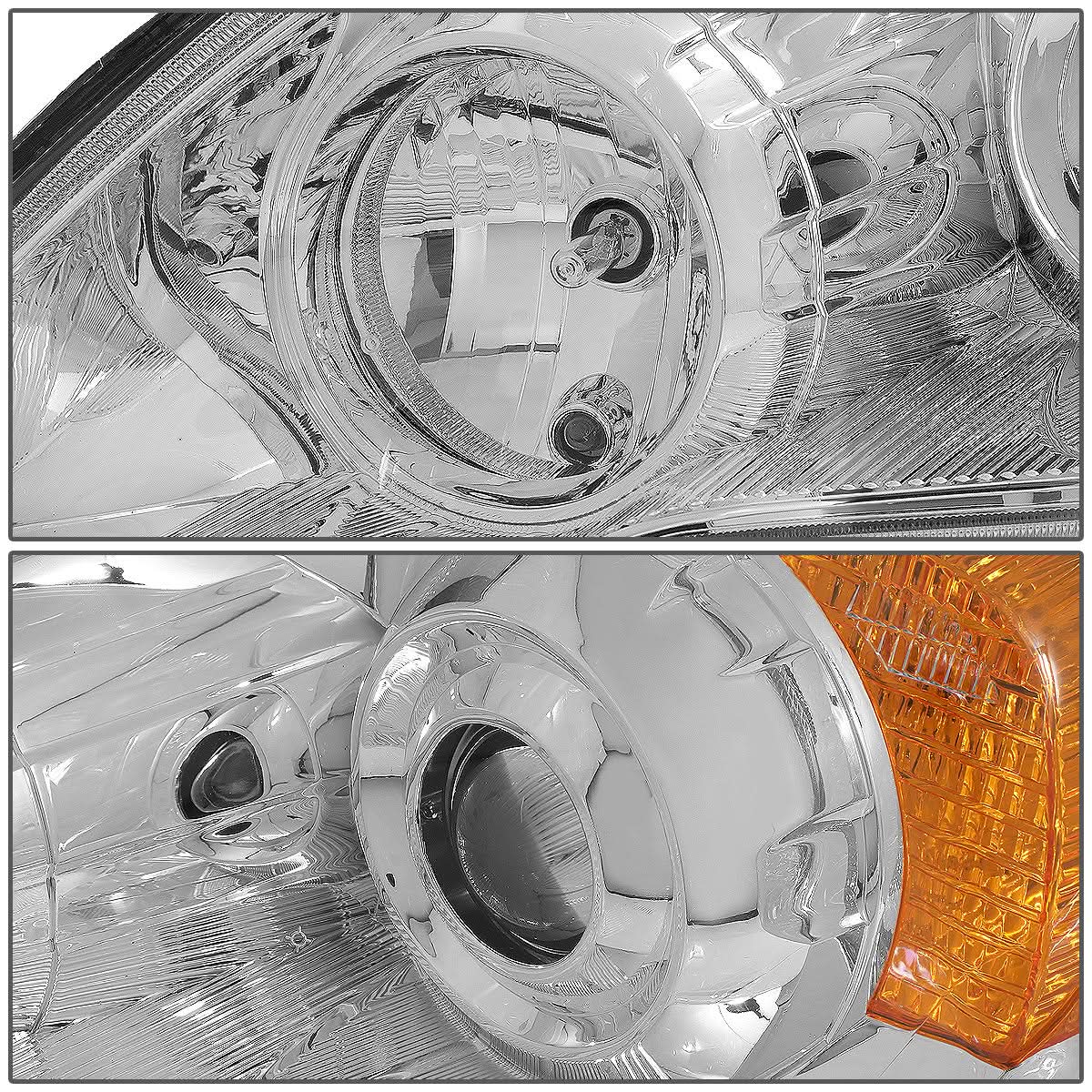 07-11 Honda CR-V Projector Headlights - Chrome Housing Amber Corner
