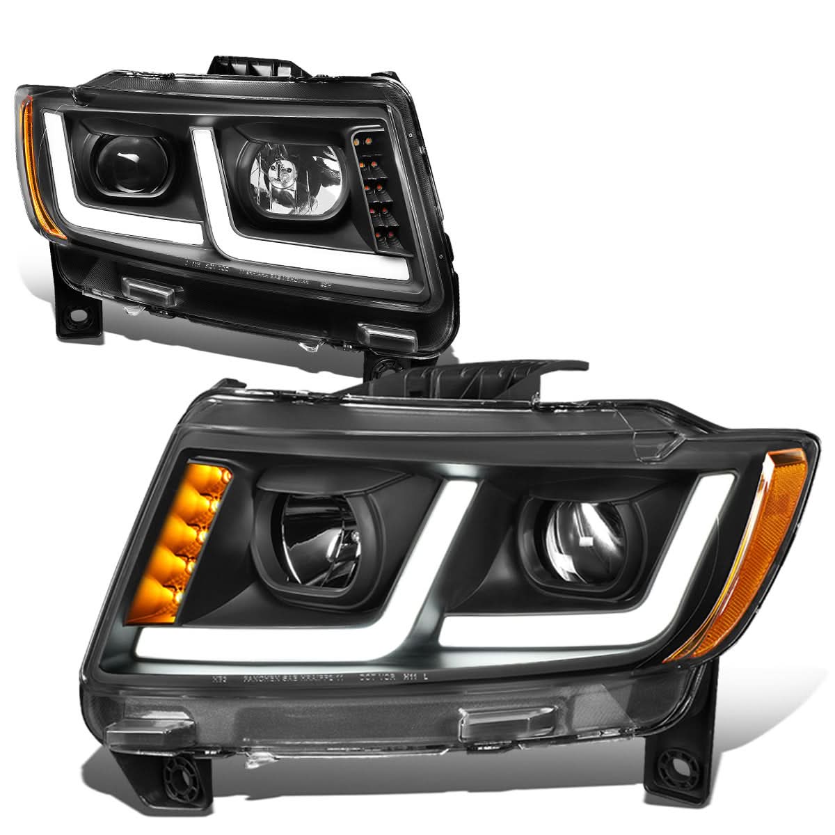 2011-2013 Jeep Grand Cherokee Projector Headlights - Black Housing