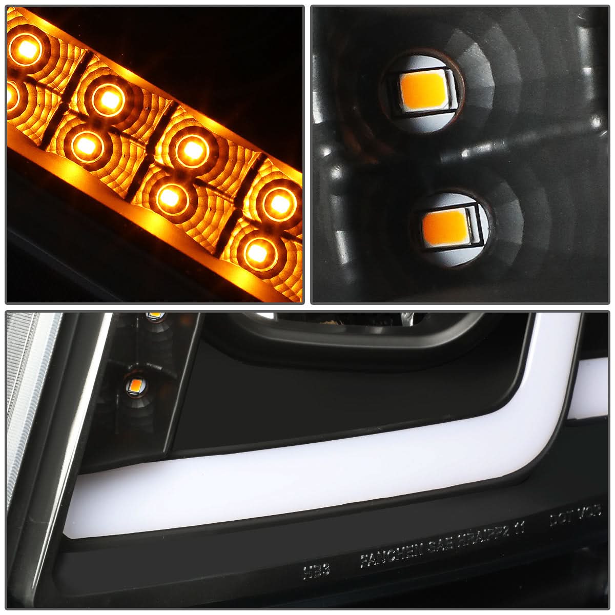 2011-2013 Jeep Grand Cherokee Projector Headlights - Black Housing