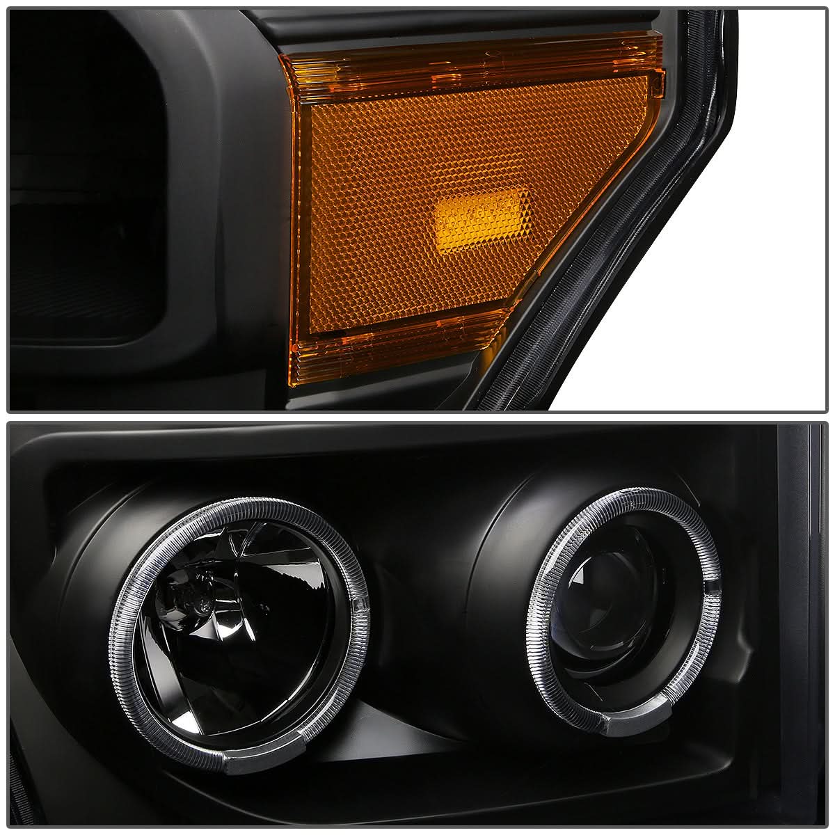 11-16 Ford F-250 F-350 F-450 F-550 Super Duty LED Halo Projector Headlights