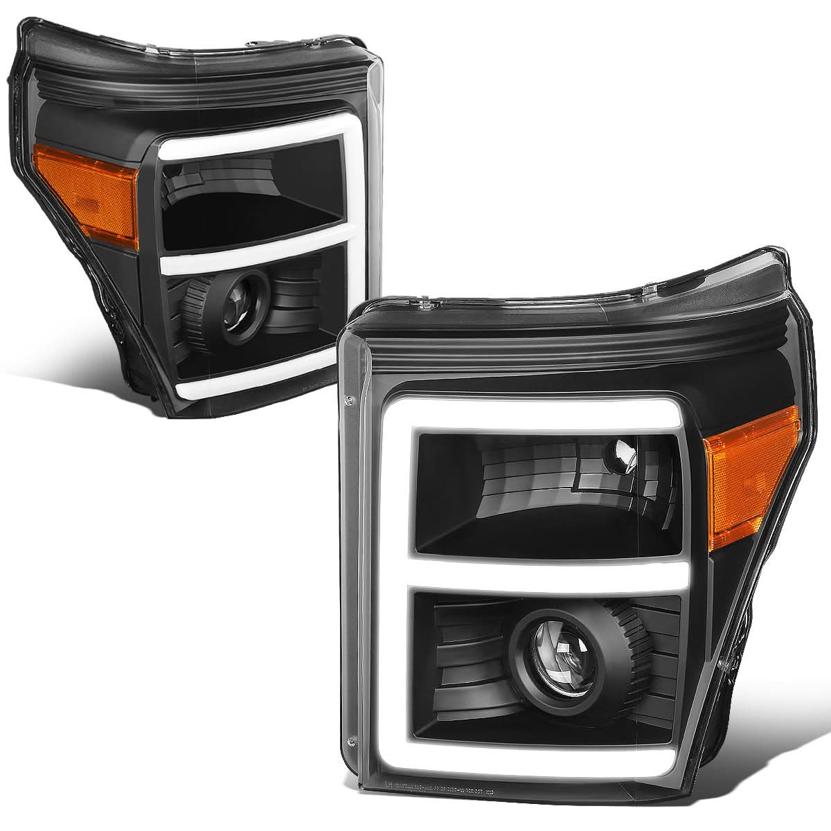 2011-2016 Ford F-250 F-350 F-450 F-550 LED Halo Projector Headlights