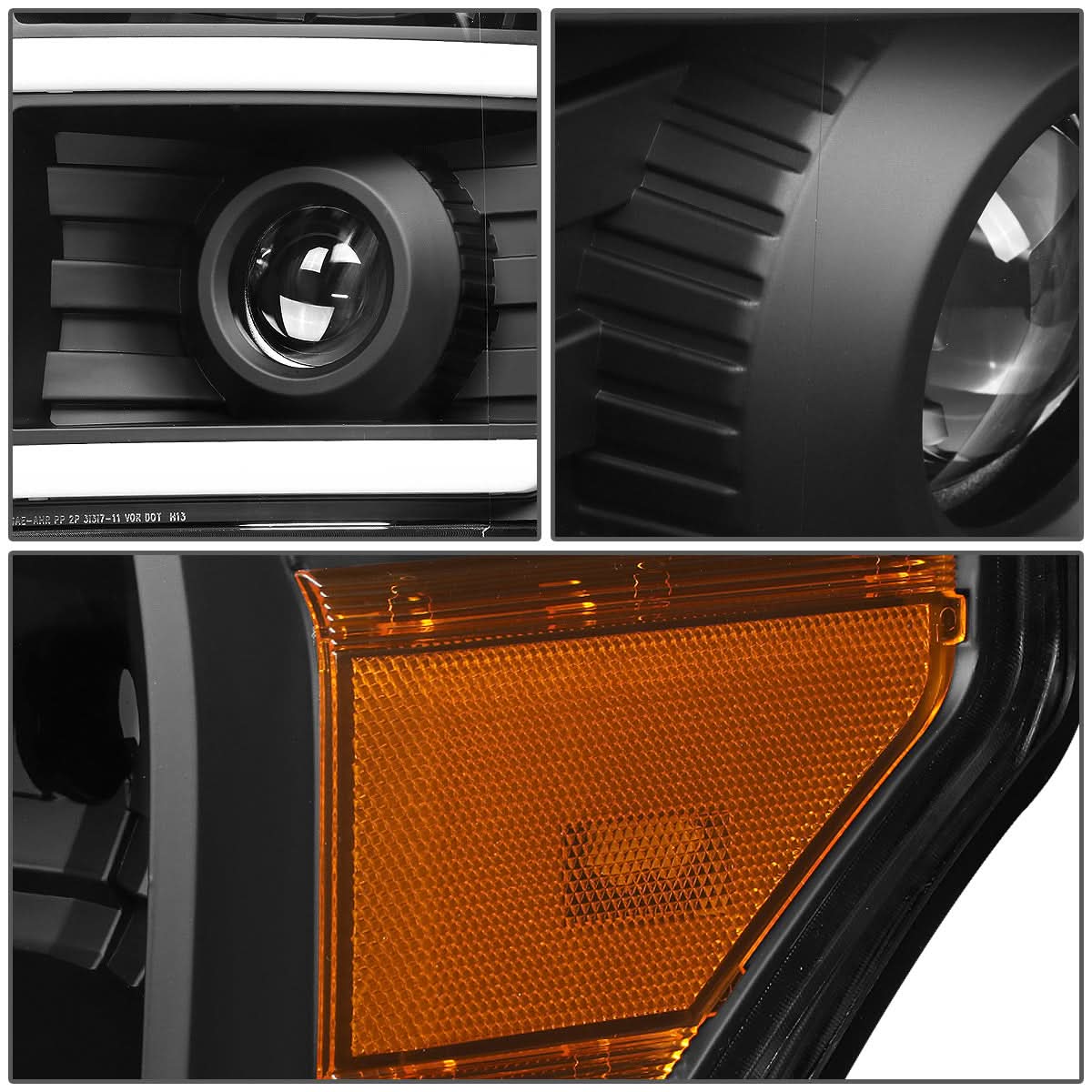 2011-2016 Ford F-250 F-350 F-450 F-550 LED Halo Projector Headlights