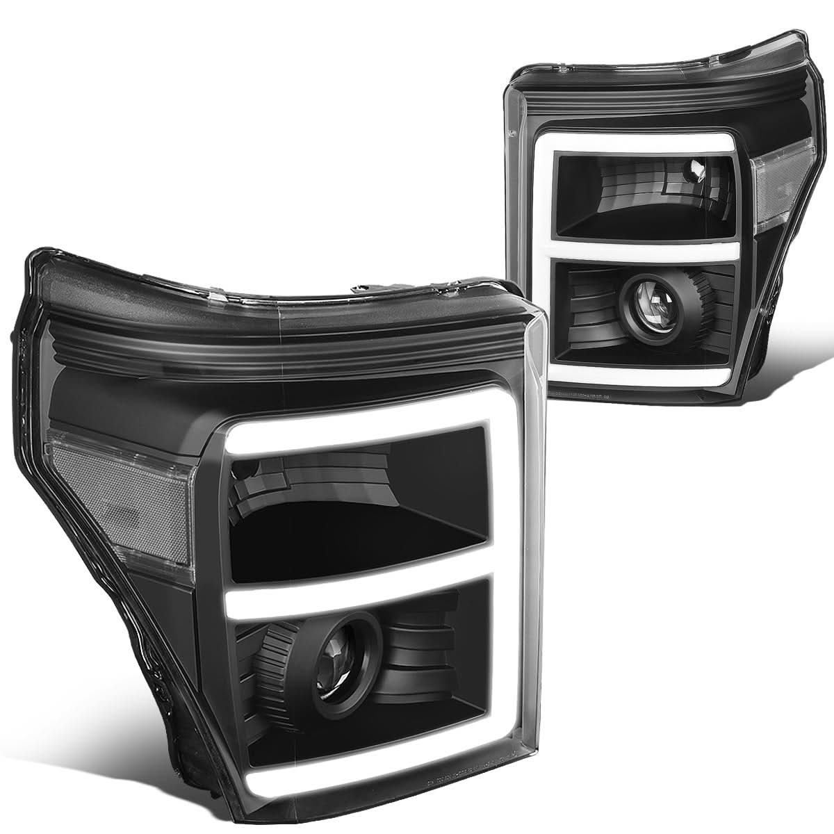 2011-2016 Ford F-250 F-350 F-450 F-550 LED Halo Projector Headlights