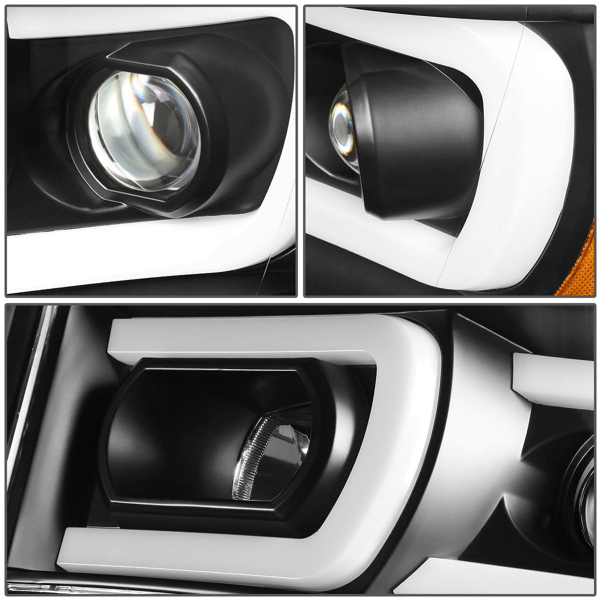 06-09 Dodge Ram Projector Headlights w/ LED DRL Black Housing
