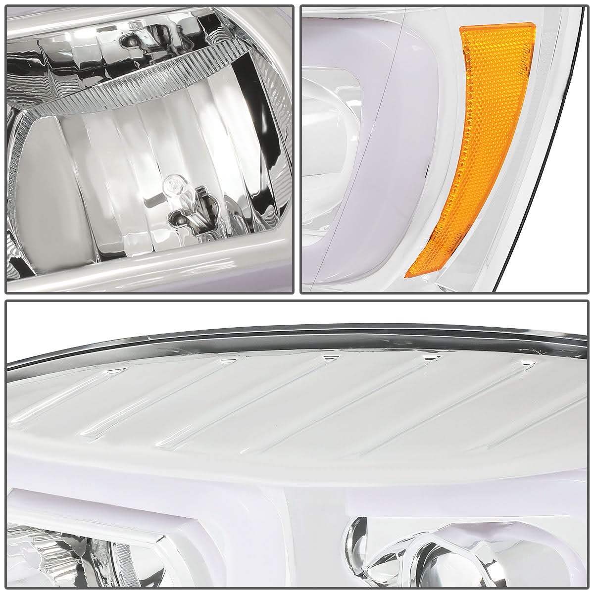 06-09 Dodge Ram Projector Headlights w/ LED DRL Chrome Housing