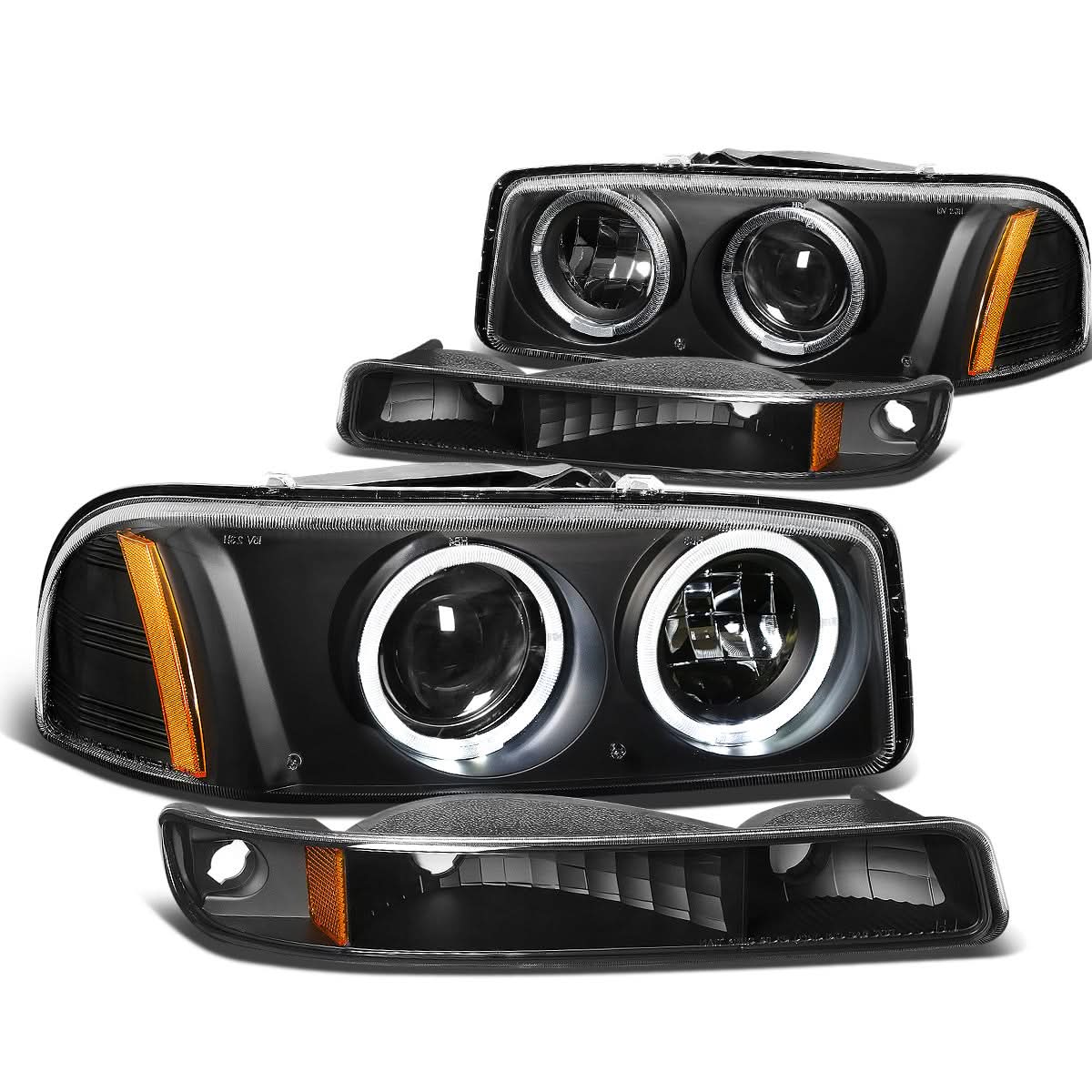 99-07 GMC Sierra Yukon LED Dual Halo Projector Headlights