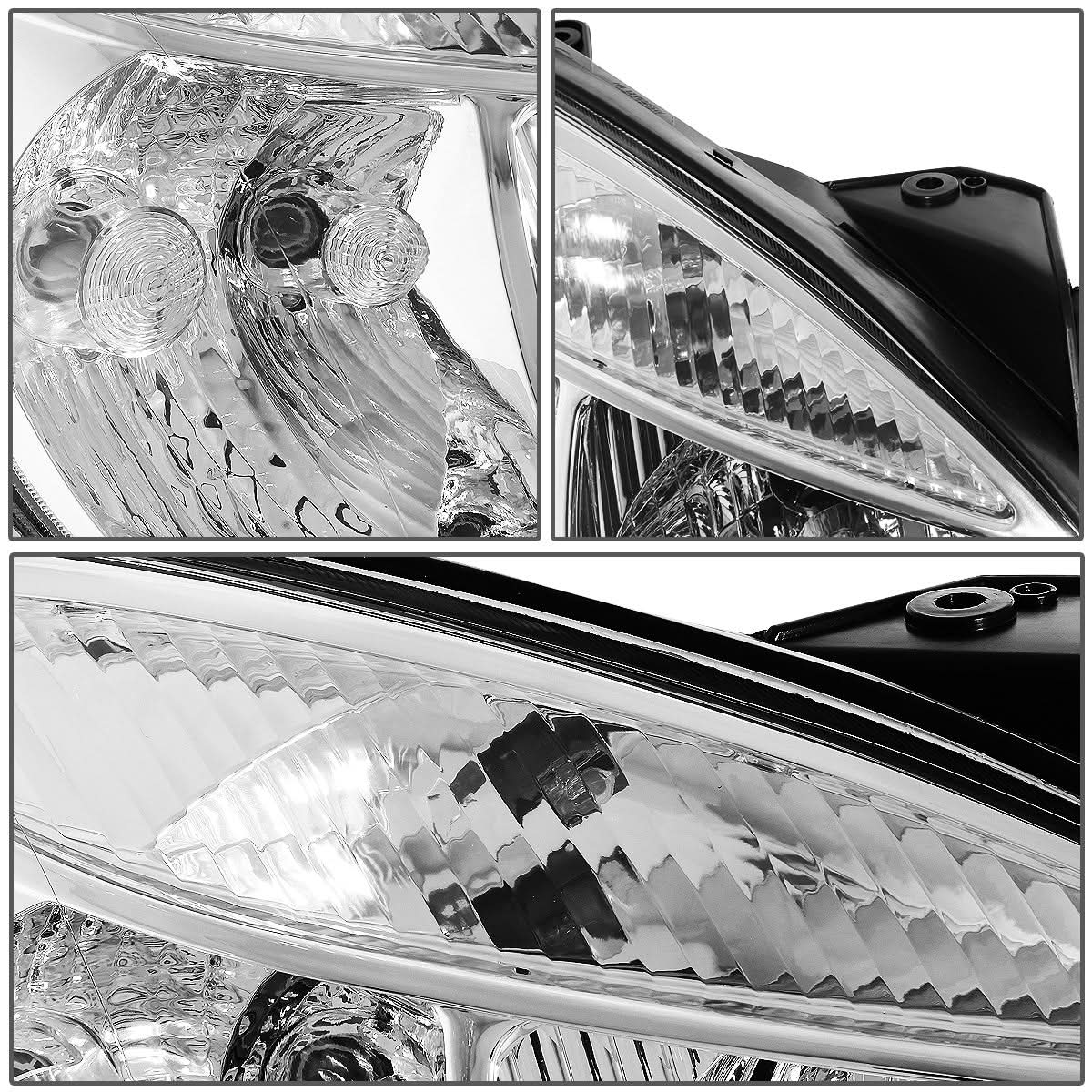 2006-2008 Kia Rio Chrome Housing Clear Corner Headlights