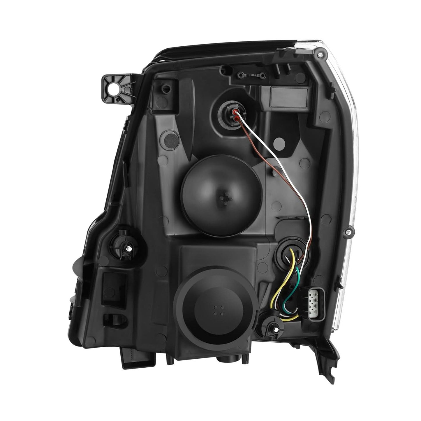 07-14 Cadillac Escalade Projector Headlights Black Housing Clear Corner