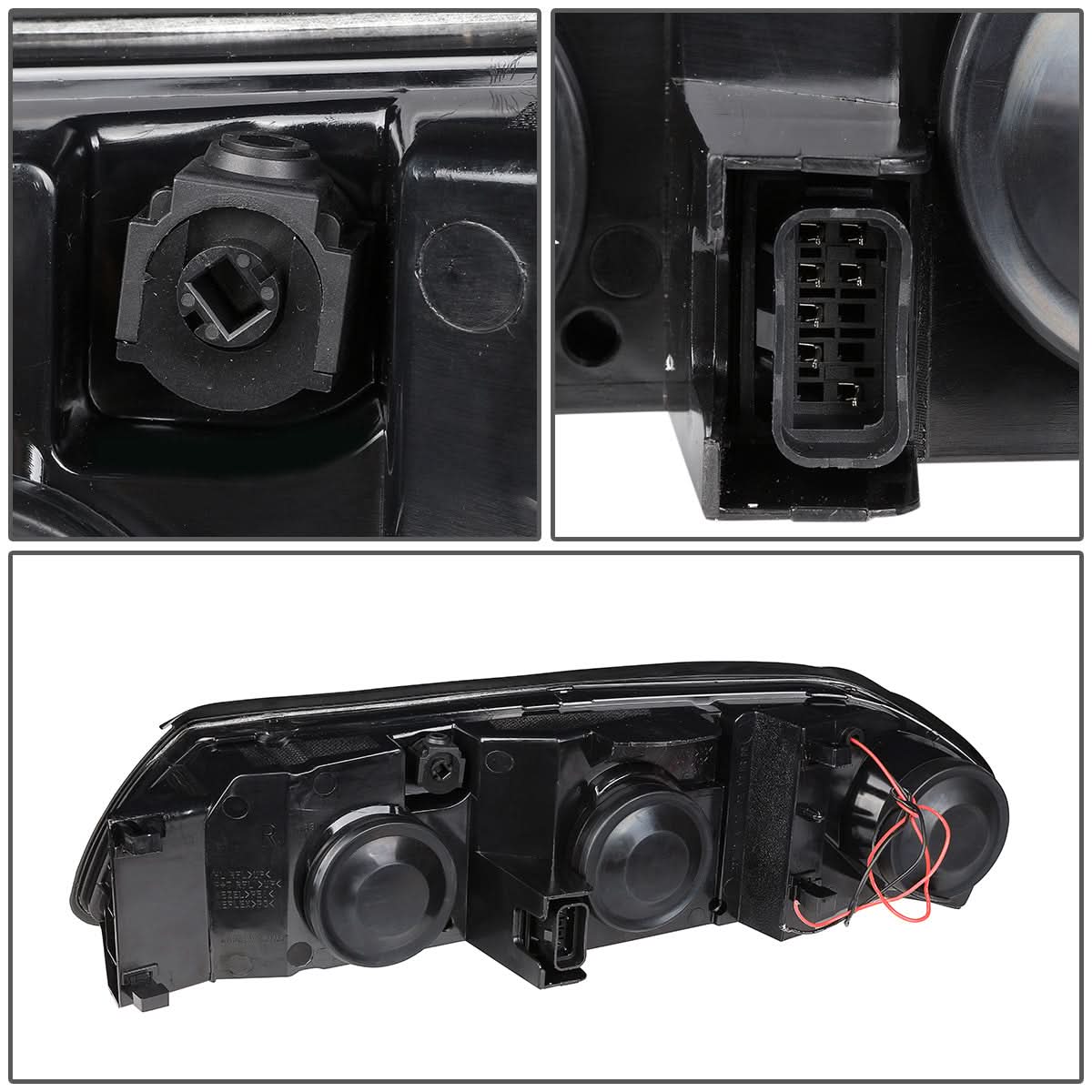 2000-2005 Chevrolet Impala LED DRL Headlights - Black Housing