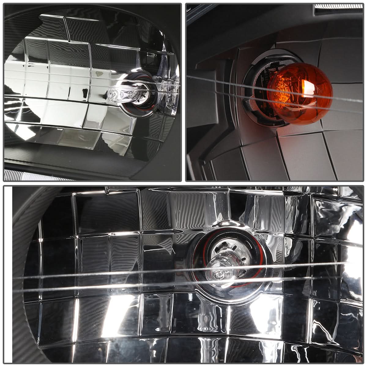 2000-2005 Chevrolet Impala LED DRL Headlights - Black Housing