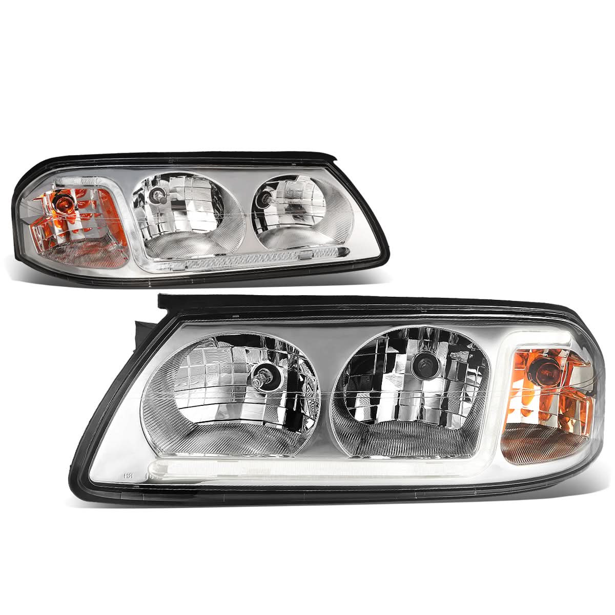 00-05 Chevrolet Impala LED DRL Headlights - Chrome Housing