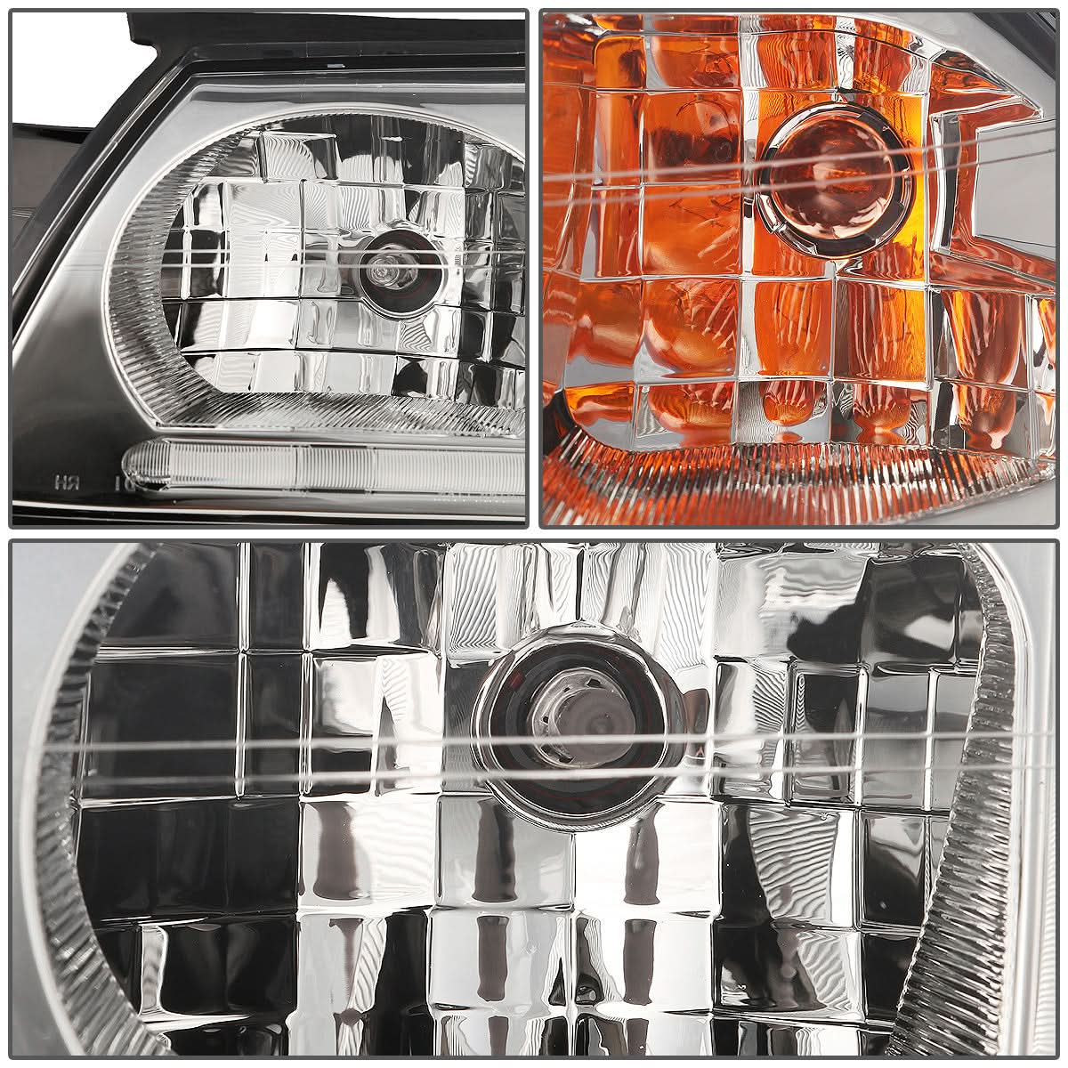 00-05 Chevrolet Impala LED DRL Headlights - Chrome Housing