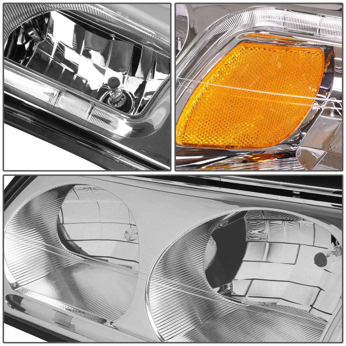 00-05 Chevrolet Impala LED DRL Headlights - Chrome Housing
