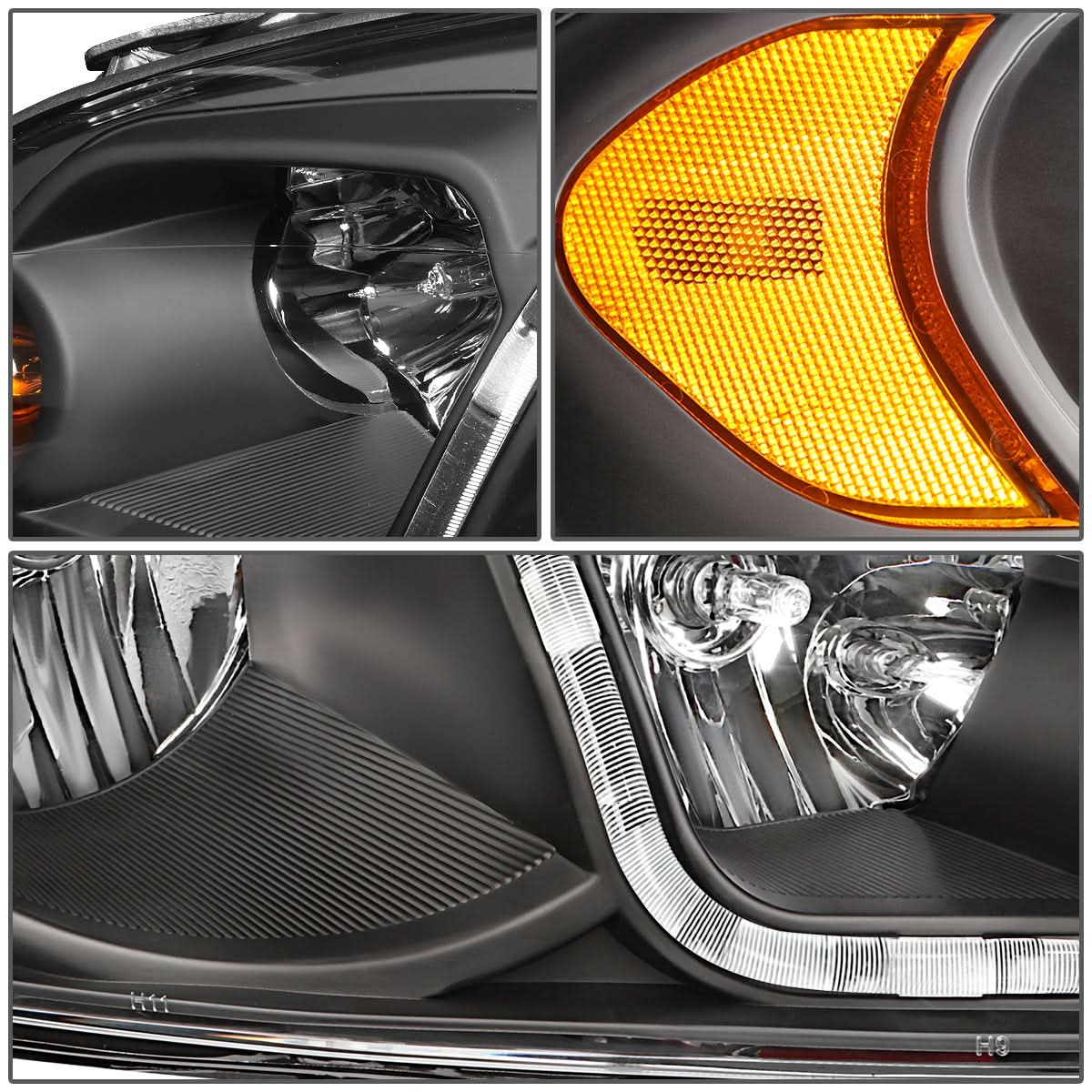 06-16 Chevrolet Impala/Monte Carlo LED DRL Headlights - Black
