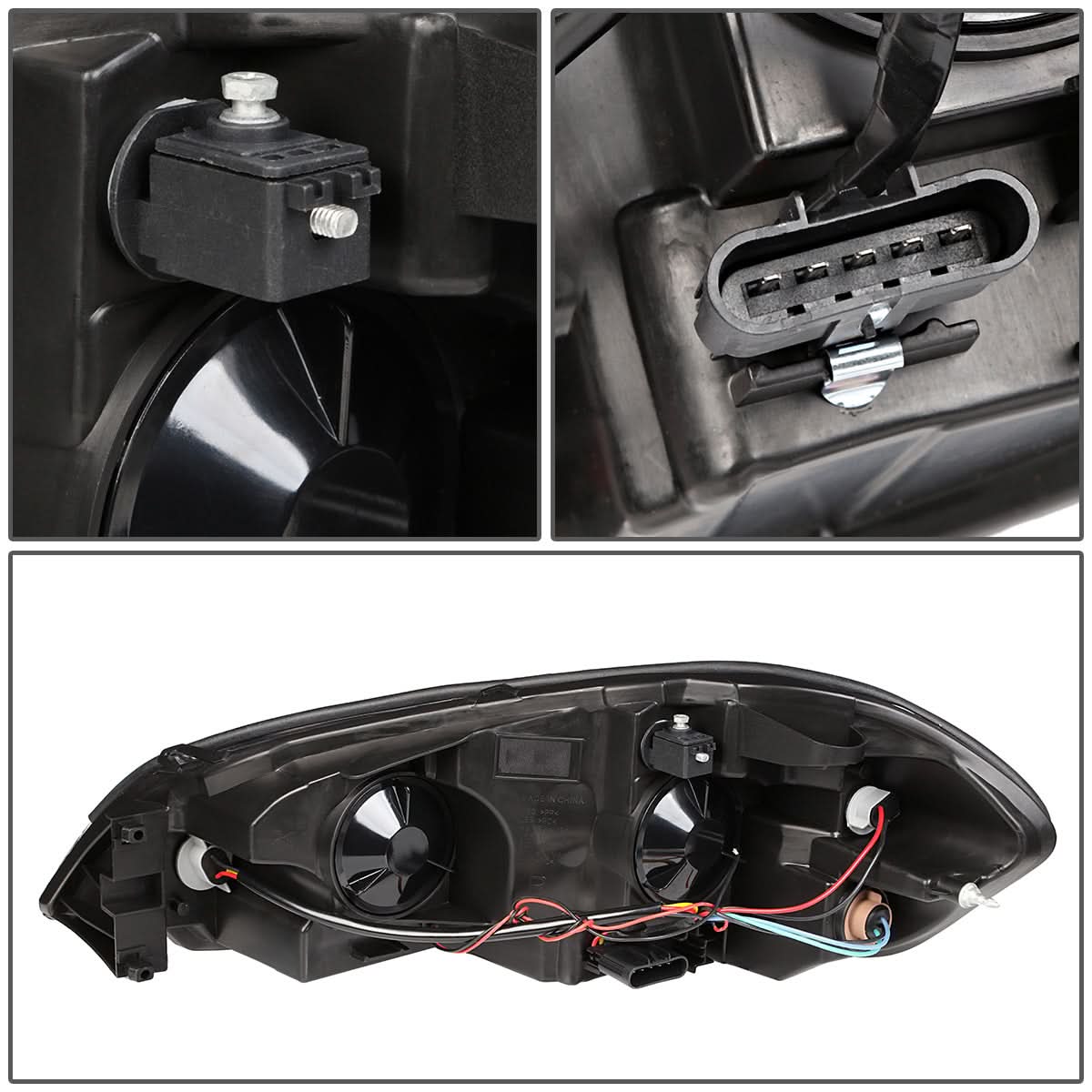 06-16 Chevrolet Impala/Monte Carlo LED DRL Headlights - Black/Clear