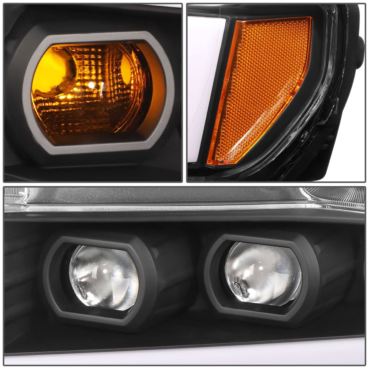 2019-2021 Chevrolet Silverado 1500 LED DRL Quad Projector Headlights