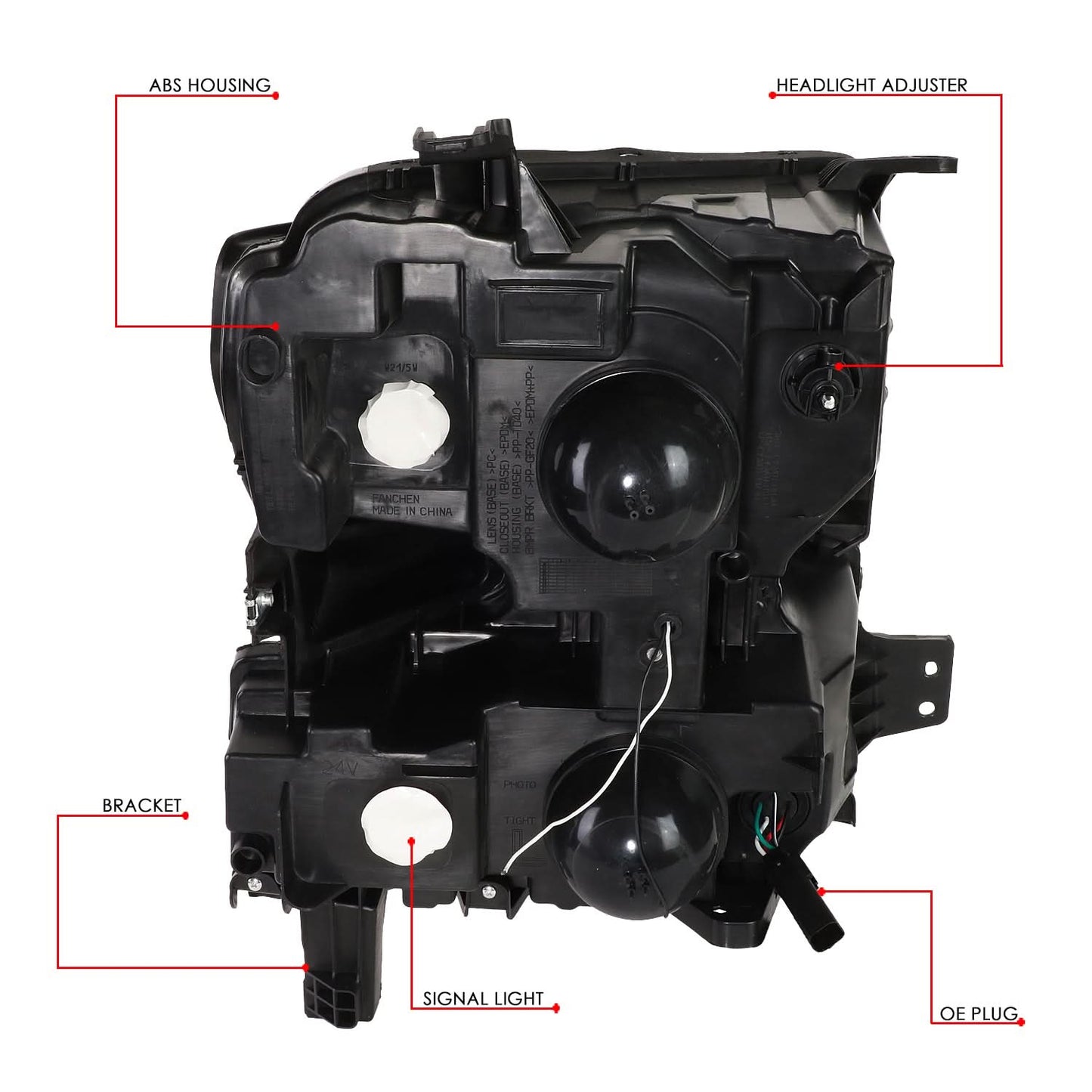 2019-2021 Chevrolet Silverado 1500 LED DRL Quad Projector Headlights