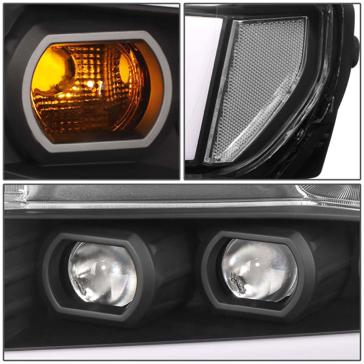 2019-2022 Chevrolet Silverado 1500 LED DRL Quad Projector Headlights