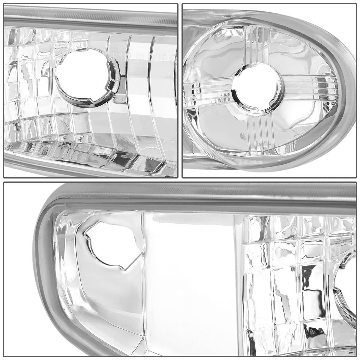 01-07 GMC Sierra/Yukon LED DRL Headlights 4PC Chrome Housing
