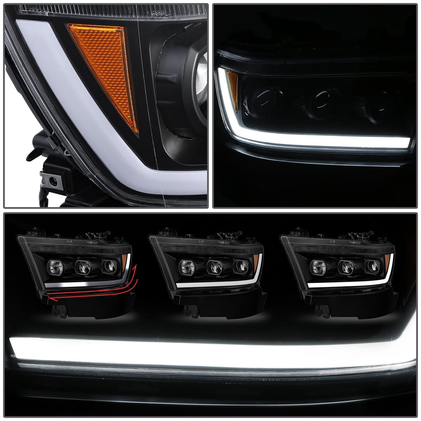 2019-2024 RAM 1500 OE Style Headlights - Black Housing