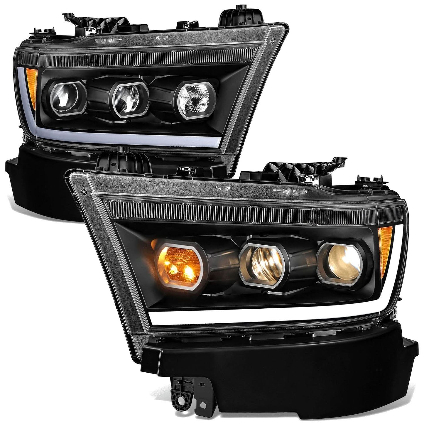 2019-2024 RAM 1500 OE Style Headlights - Black Housing