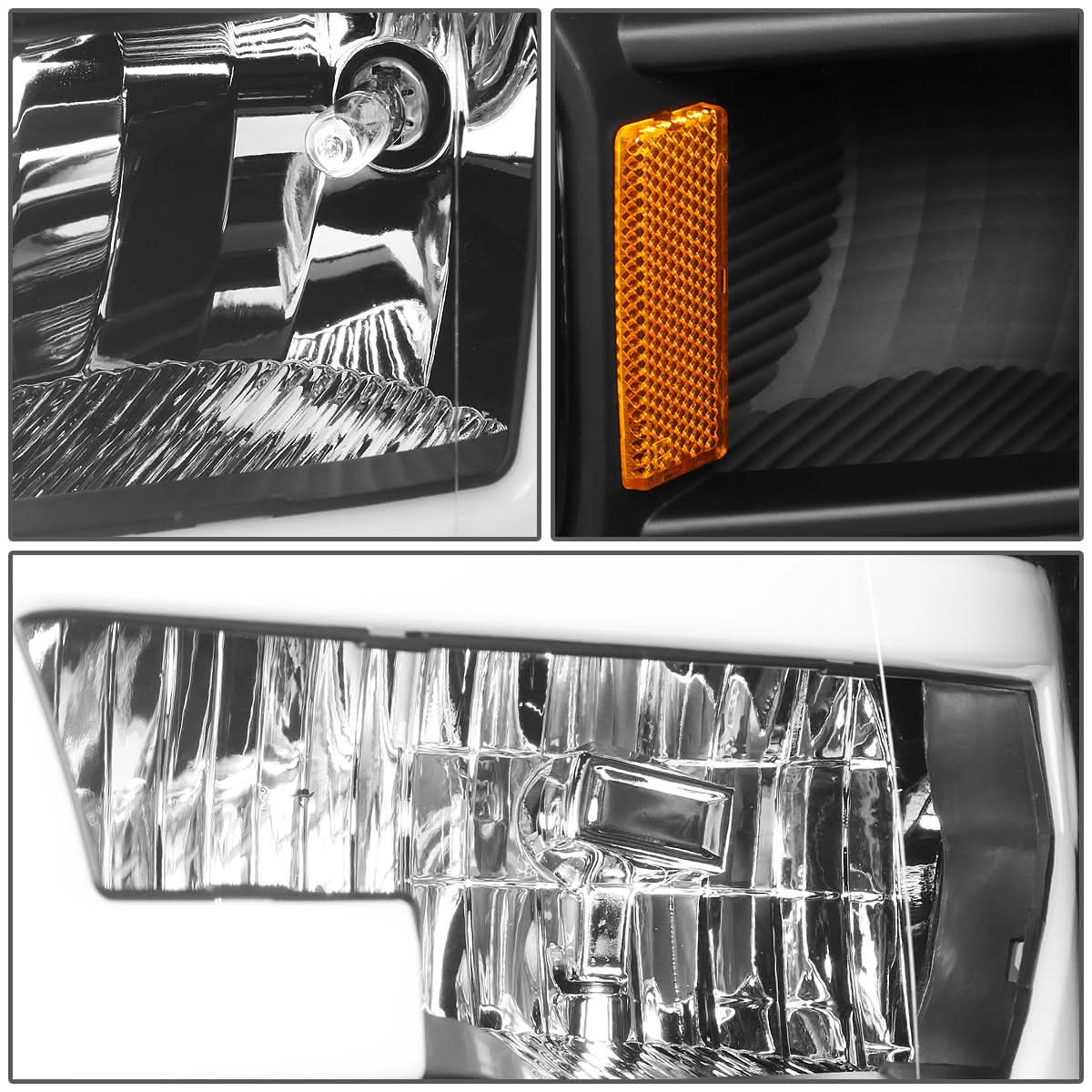2015-2017 Ford F-150 LED DRL Headlights - Black Housing