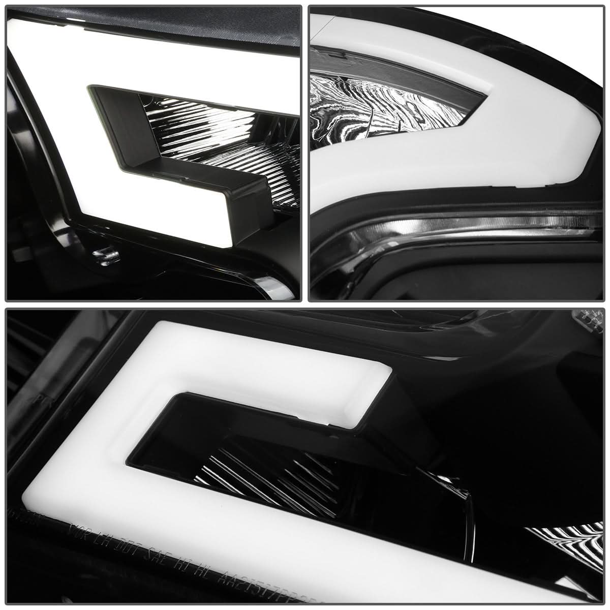 2015-2017 Ford F-150 LED DRL Black Housing Headlights