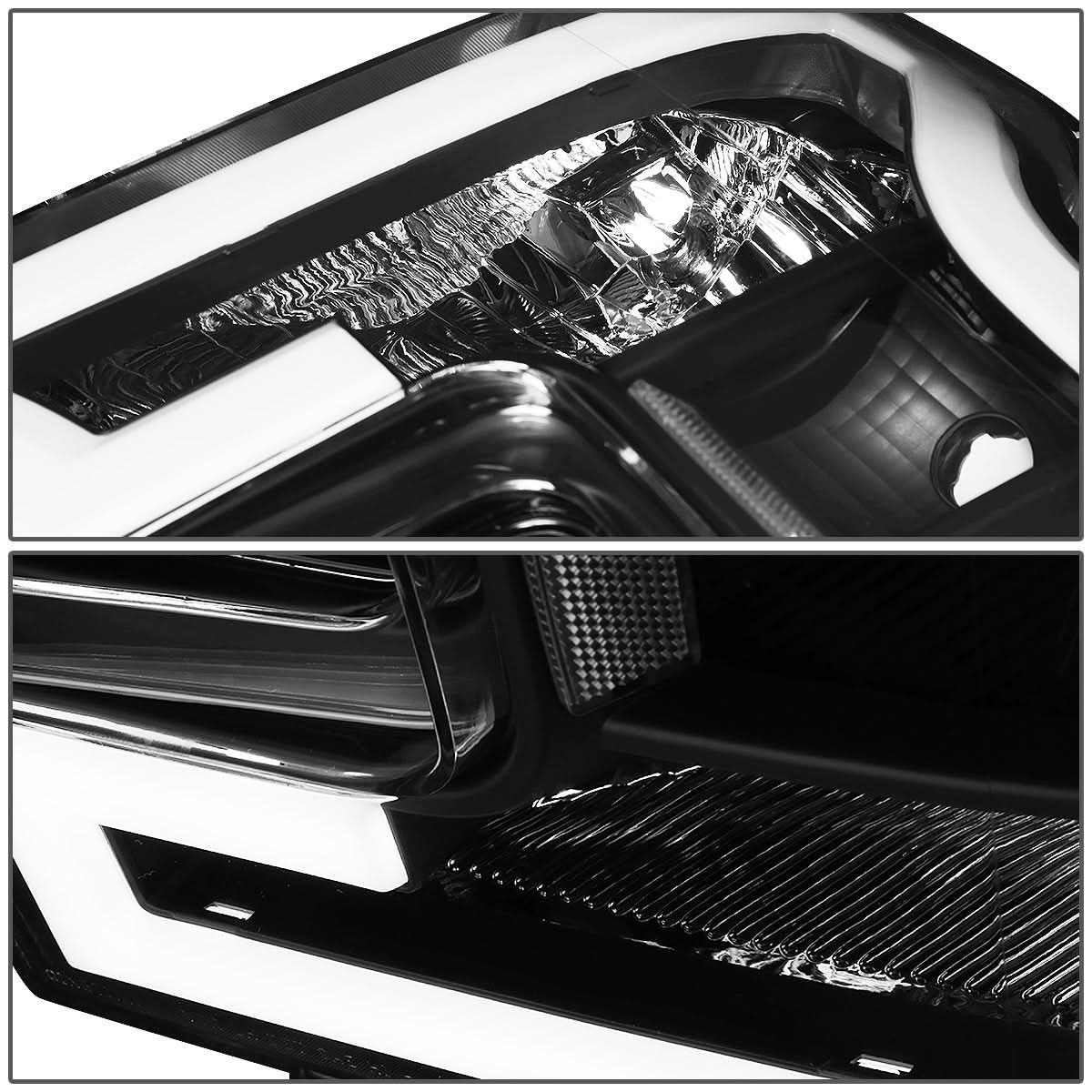 2015-2017 Ford F-150 LED DRL Black Housing Headlights
